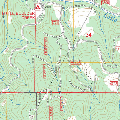 US Forest Service - Topo Bovill, ID FSTopo Legacy digital map