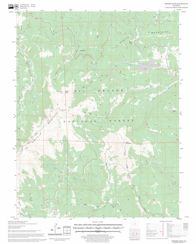 US Forest Service - Topo Bowers Peak, CO FSTopo Legacy digital map