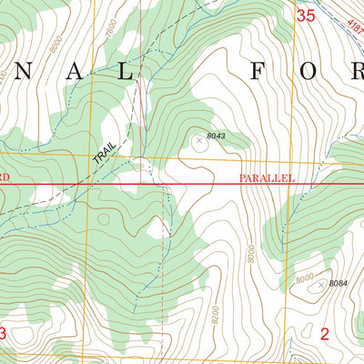 US Forest Service - Topo Bowery Peak, ID FSTopo Legacy digital map