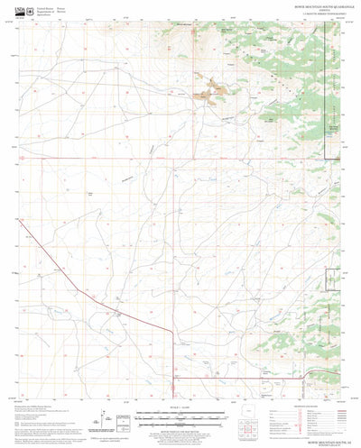 US Forest Service - Topo Bowie Mountain South, AZ FSTopo Legacy digital map