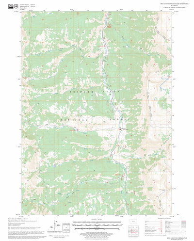 US Forest Service - Topo Box Canyon Creek, WY FSTopo Legacy digital map