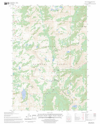 US Forest Service - Topo Box Lake, ID FSTopo Legacy digital map