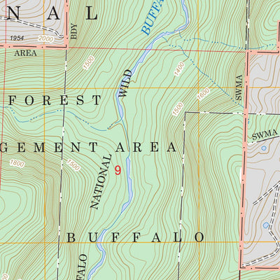 US Forest Service - Topo Boxley, AR FSTopo Legacy digital map