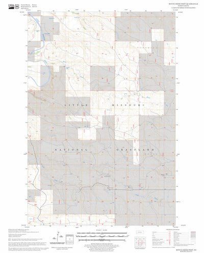 US Forest Service - Topo Boyce Creek West, ND FSTopo Legacy digital map