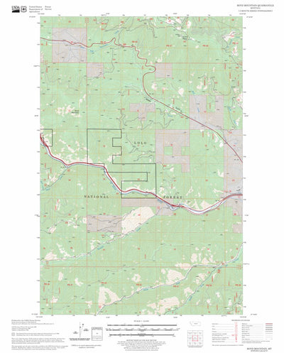 US Forest Service - Topo Boyd Mountain, MT FSTopo Legacy digital map
