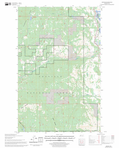 US Forest Service - Topo Boyds, WA FSTopo Legacy digital map
