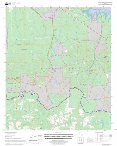 US Forest Service - Topo Boykin Spring, TX FSTopo Legacy digital map
