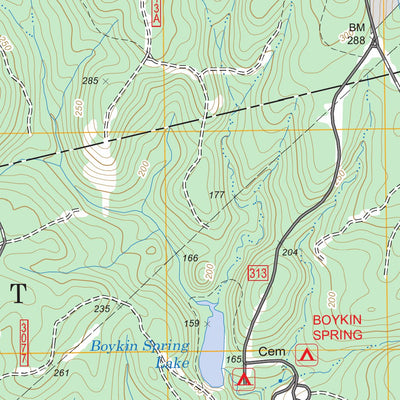 US Forest Service - Topo Boykin Spring, TX FSTopo Legacy digital map