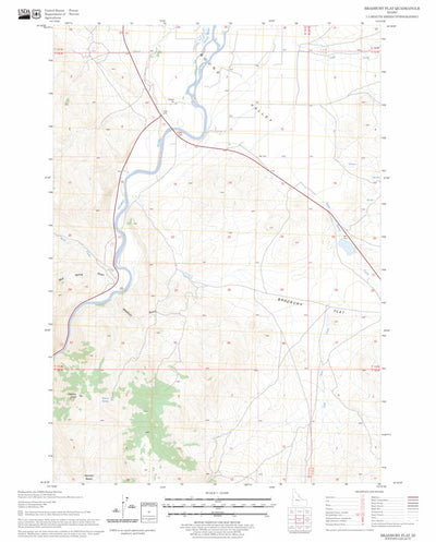 US Forest Service - Topo Bradbury Flat, ID FSTopo Legacy digital map