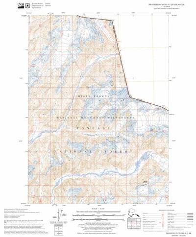 US Forest Service - Topo Bradfield Canal A-2, AK FSTopo Legacy digital map