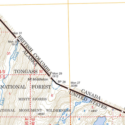 US Forest Service - Topo Bradfield Canal B-2, AK FSTopo Legacy digital map