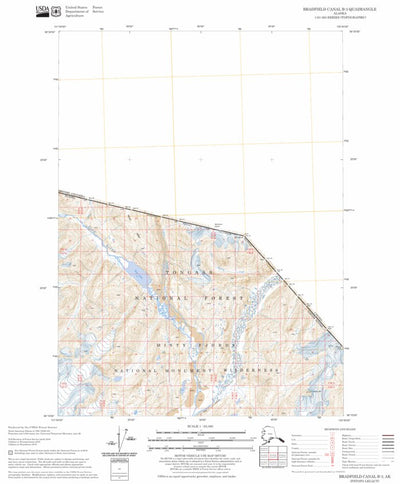 US Forest Service - Topo Bradfield Canal B-3, AK FSTopo Legacy digital map