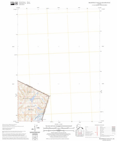 US Forest Service - Topo Bradfield Canal D-6, AK FSTopo Legacy digital map