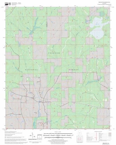 US Forest Service - Topo Bradley, AL FSTopo Legacy digital map