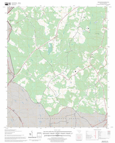 US Forest Service - Topo Bradley, SC FSTopo Legacy digital map