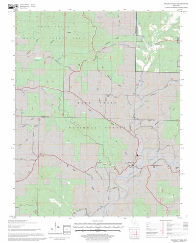 US Forest Service - Topo Bradleyville, MO FSTopo Legacy digital map