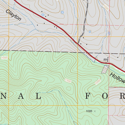 US Forest Service - Topo Bradleyville, MO FSTopo Legacy digital map