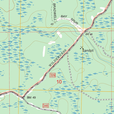 US Forest Service - Topo Bradwell Bay, FL FSTopo Legacy digital map