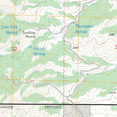 US Forest Service - Topo Branch Mountain, CA FSTopo Legacy digital map