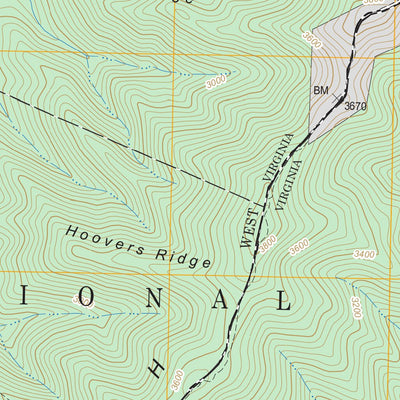 US Forest Service - Topo Brandywine, WV - VA FSTopo Legacy digital map