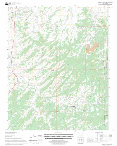 US Forest Service - Topo Bread Springs, NM FSTopo Legacy digital map