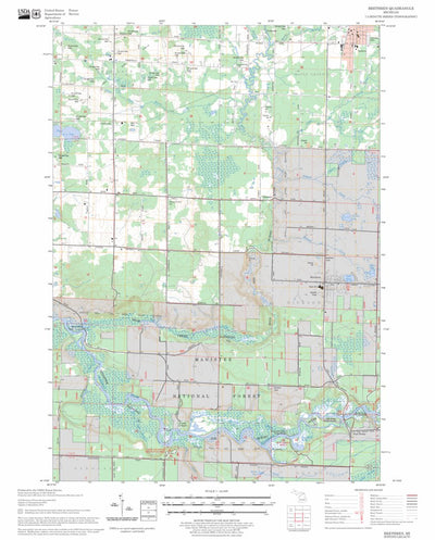 US Forest Service - Topo Brethren, MI FSTopo Legacy digital map