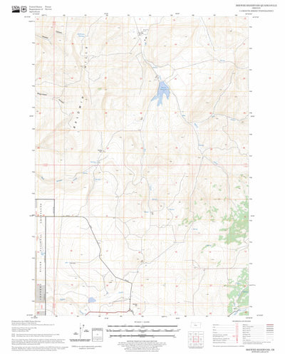 US Forest Service - Topo Brewer Reservoir, OR FSTopo Legacy digital map