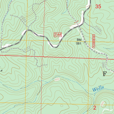 US Forest Service - Topo Briar, MO FSTopo Legacy digital map