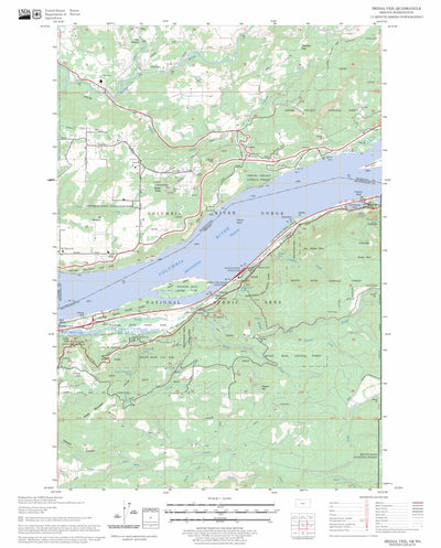 US Forest Service - Topo Bridal Veil, OR - WA FSTopo Legacy digital map