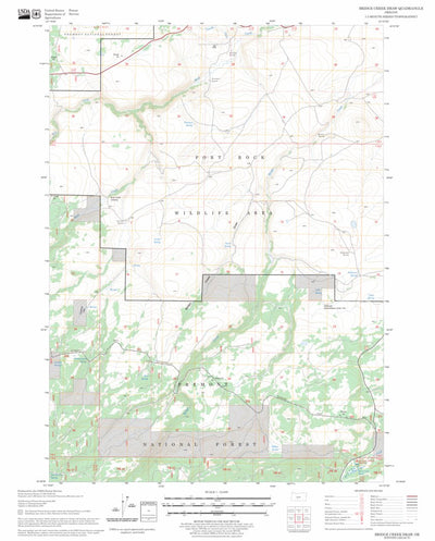 US Forest Service - Topo Bridge Creek Draw, OR FSTopo Legacy digital map