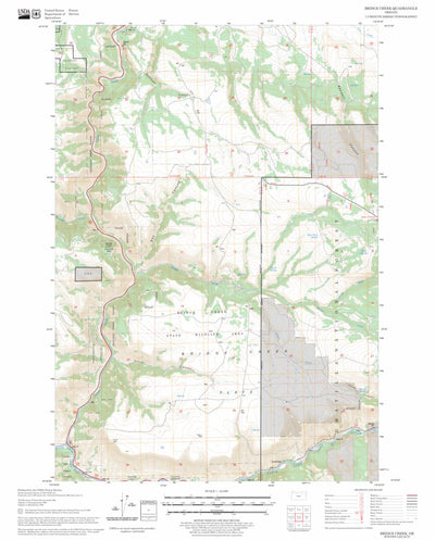 US Forest Service - Topo Bridge Creek, OR FSTopo Legacy digital map