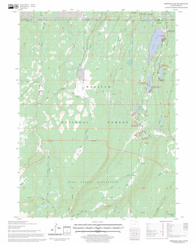 US Forest Service - Topo Bridger Lake, UT - WY FSTopo Legacy digital map