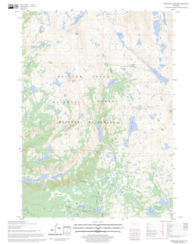 US Forest Service - Topo Bridger Lakes, WY FSTopo Legacy digital map