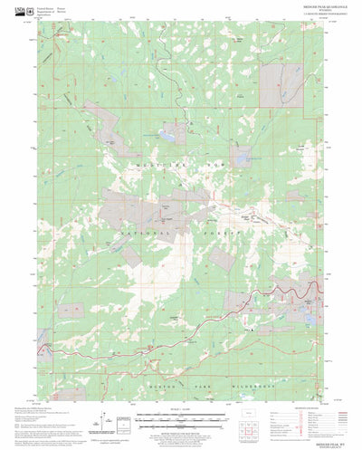 US Forest Service - Topo Bridger Peak, WY FSTopo Legacy digital map