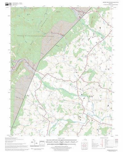 US Forest Service - Topo Briery Branch, VA FSTopo Legacy digital map