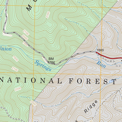 US Forest Service - Topo Briery Branch, VA FSTopo Legacy digital map