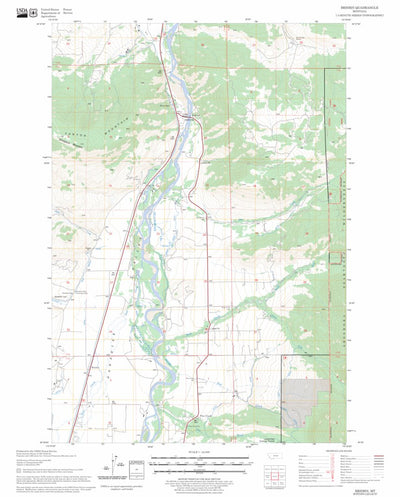 US Forest Service - Topo Brisbin, MT FSTopo Legacy digital map
