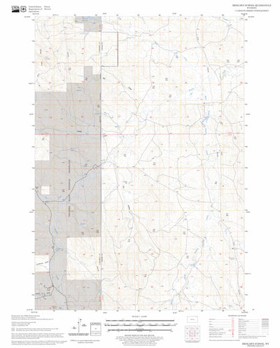 US Forest Service - Topo Brislawn School, WY FSTopo Legacy digital map