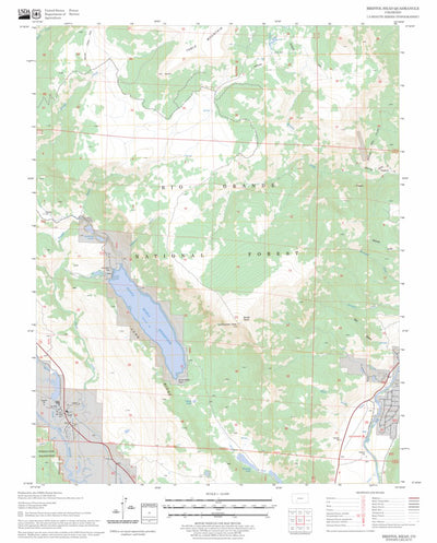 US Forest Service - Topo Bristol Head, CO FSTopo Legacy digital map