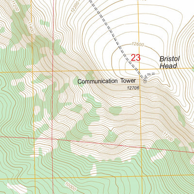 US Forest Service - Topo Bristol Head, CO FSTopo Legacy digital map