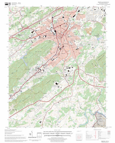 US Forest Service - Topo Bristol, TN - VA FSTopo Legacy digital map