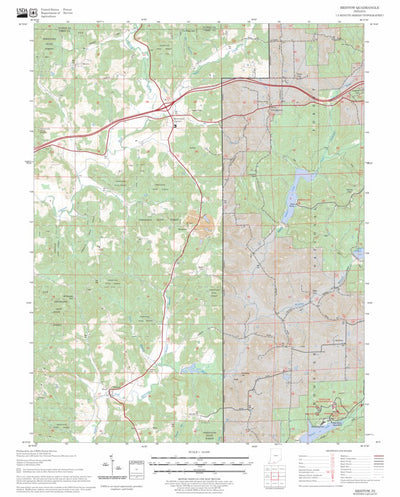 US Forest Service - Topo Bristow, IN FSTopo Legacy digital map
