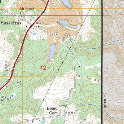 US Forest Service - Topo Bristow, IN FSTopo Legacy digital map