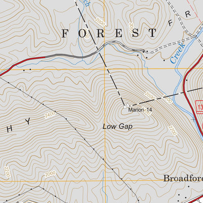 US Forest Service - Topo Broadford, VA FSTopo Legacy digital map
