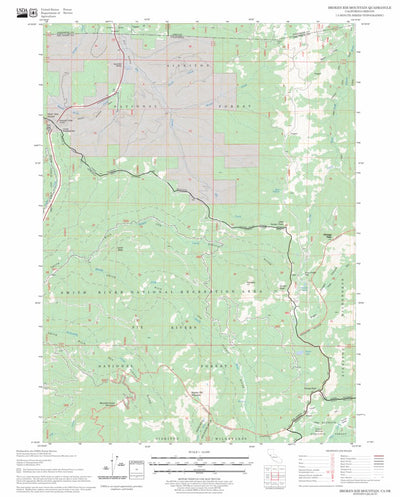 US Forest Service - Topo Broken Rib Mountain, CA - OR FSTopo Legacy digital map