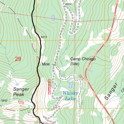 US Forest Service - Topo Broken Rib Mountain, CA - OR FSTopo Legacy digital map