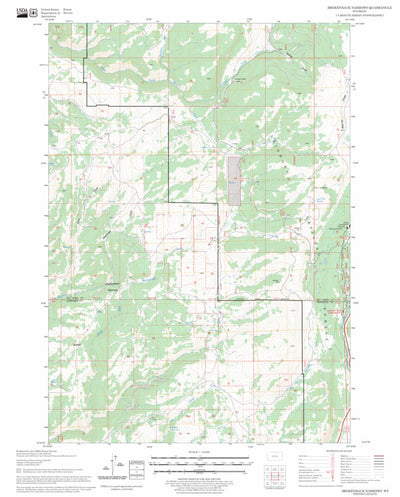 US Forest Service - Topo Brokenback Narrows, WY FSTopo Legacy digital map