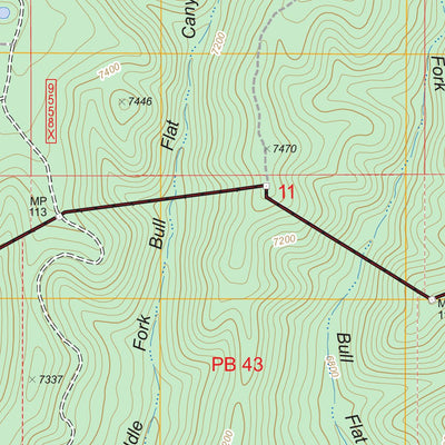US Forest Service - Topo Brookbank Point, AZ FSTopo Legacy digital map