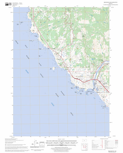 US Forest Service - Topo Brookings, OR FSTopo Legacy digital map