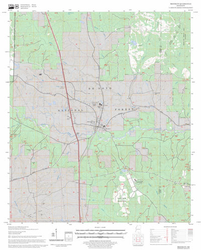 US Forest Service - Topo Brooklyn, MS FSTopo Legacy digital map